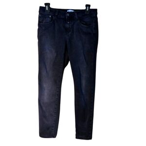 Closed Baker Long Black Straight Leg Denim Jeans Classic Fit Women size 28